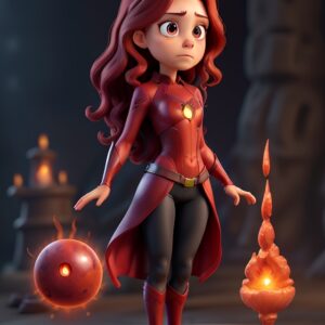 3D_Animation_Style_Miniaturized_scarlet_witch_standing_holding_0